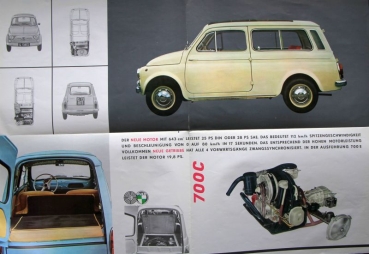 Steyr-Puch 700 C Station Wagon Modellprogram 1960 Carbrochure (3709)